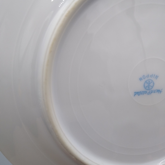 Nippon Antique Cherry Blossom Gold Moriage Bread Butter Plates Set 6 Maruki Vtg - Picture 12 of 16